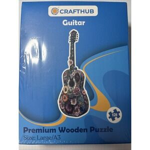 Guitar Wooden Puzzle for Adults - 121 PCs - Brand New Sealed